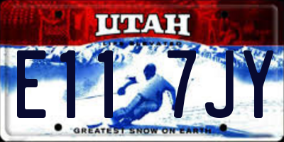 UT license plate E117JY