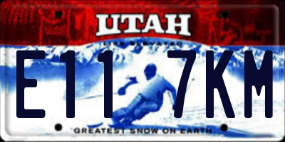 UT license plate E117KM