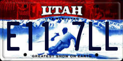 UT license plate E117LL