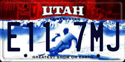 UT license plate E117MJ