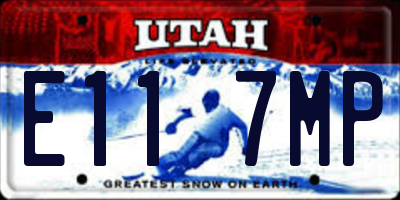 UT license plate E117MP