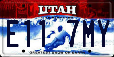 UT license plate E117MY