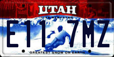 UT license plate E117MZ