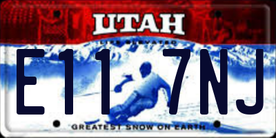 UT license plate E117NJ