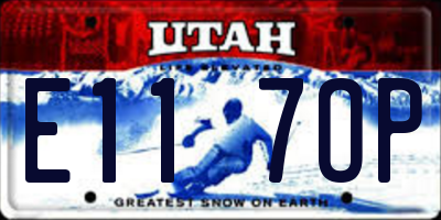UT license plate E117OP