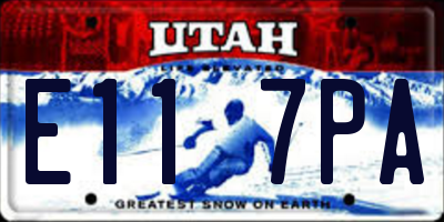 UT license plate E117PA