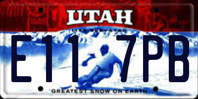 UT license plate E117PB