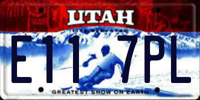 UT license plate E117PL