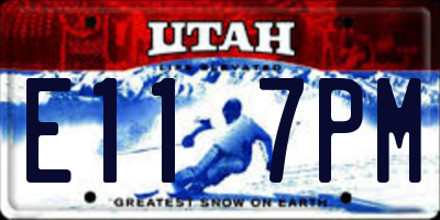 UT license plate E117PM