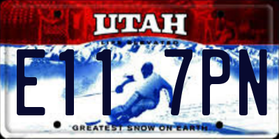 UT license plate E117PN