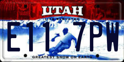UT license plate E117PW