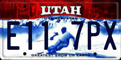 UT license plate E117PX
