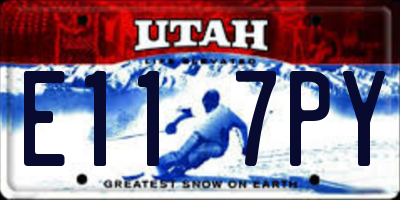 UT license plate E117PY