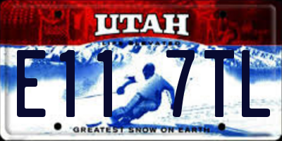 UT license plate E117TL