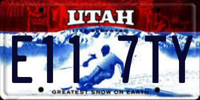 UT license plate E117TY