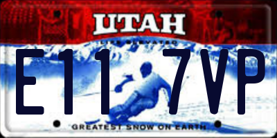 UT license plate E117VP