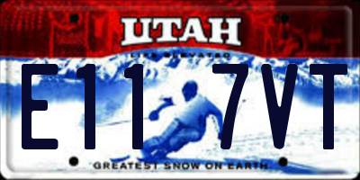 UT license plate E117VT