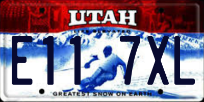 UT license plate E117XL