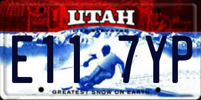 UT license plate E117YP
