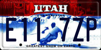 UT license plate E117ZP