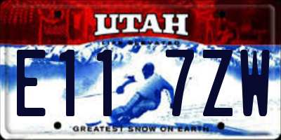 UT license plate E117ZW