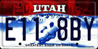UT license plate E118BY