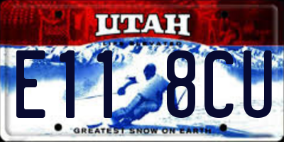 UT license plate E118CU