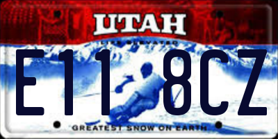 UT license plate E118CZ