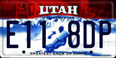 UT license plate E118DP