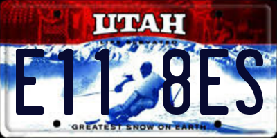UT license plate E118ES