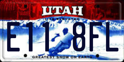 UT license plate E118FL