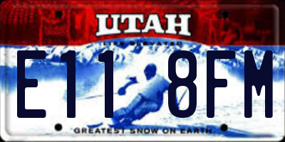 UT license plate E118FM