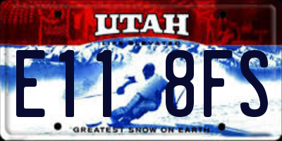 UT license plate E118FS