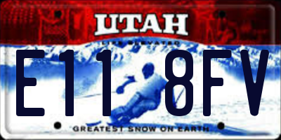 UT license plate E118FV