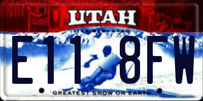 UT license plate E118FW