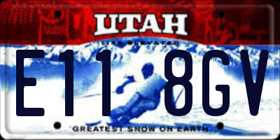 UT license plate E118GV