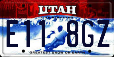 UT license plate E118GZ