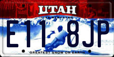 UT license plate E118JP