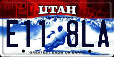 UT license plate E118LA