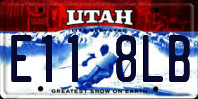 UT license plate E118LB