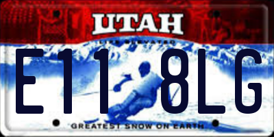 UT license plate E118LG