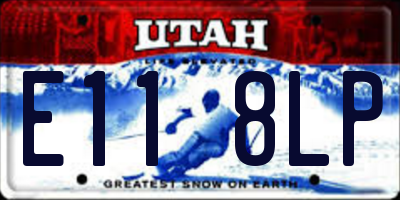 UT license plate E118LP