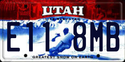 UT license plate E118MB
