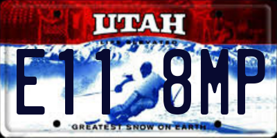 UT license plate E118MP