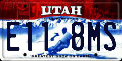 UT license plate E118MS