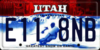 UT license plate E118NB