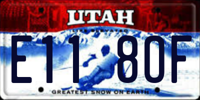 UT license plate E118OF