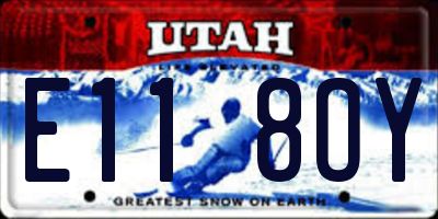 UT license plate E118OY