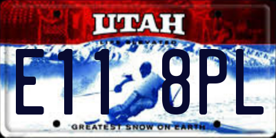 UT license plate E118PL