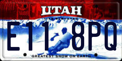 UT license plate E118PQ